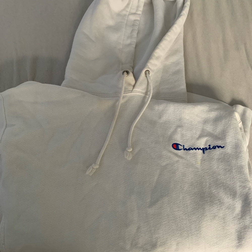 off white champions mens hoodie, worn once